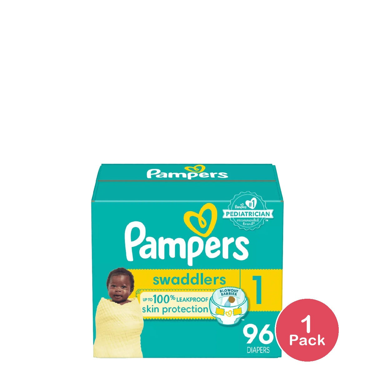 Pampers Swaddlers Active Newborn Baby Diapers 66.4Oz (Pack of 1)