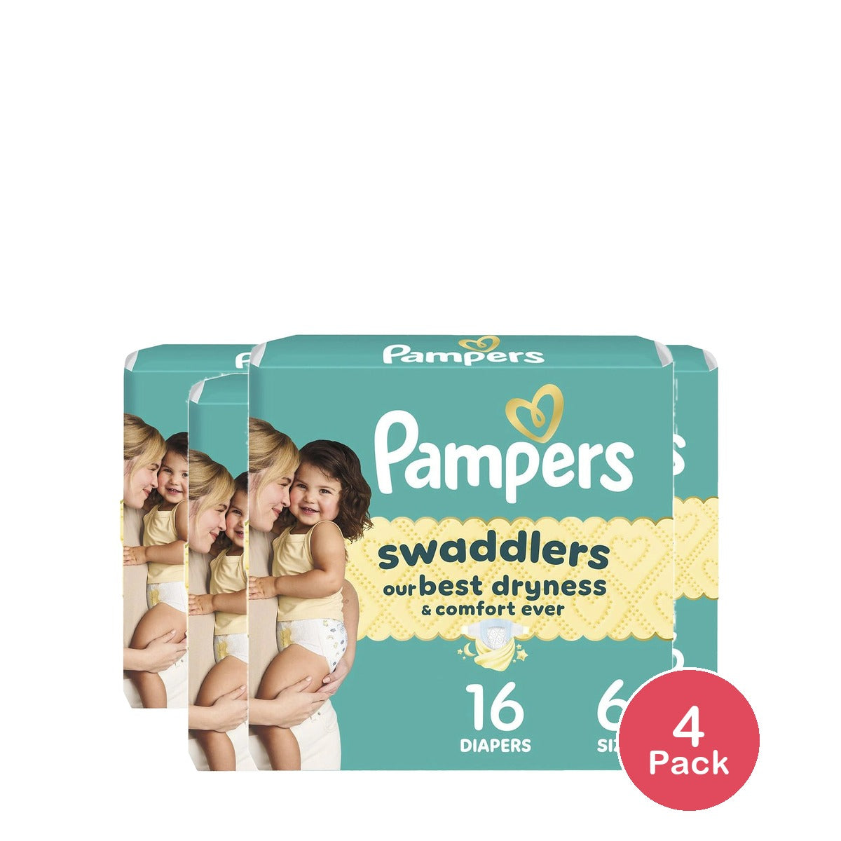 Pampers Swaddlers Diapers Size 6 (Pack of 4)
