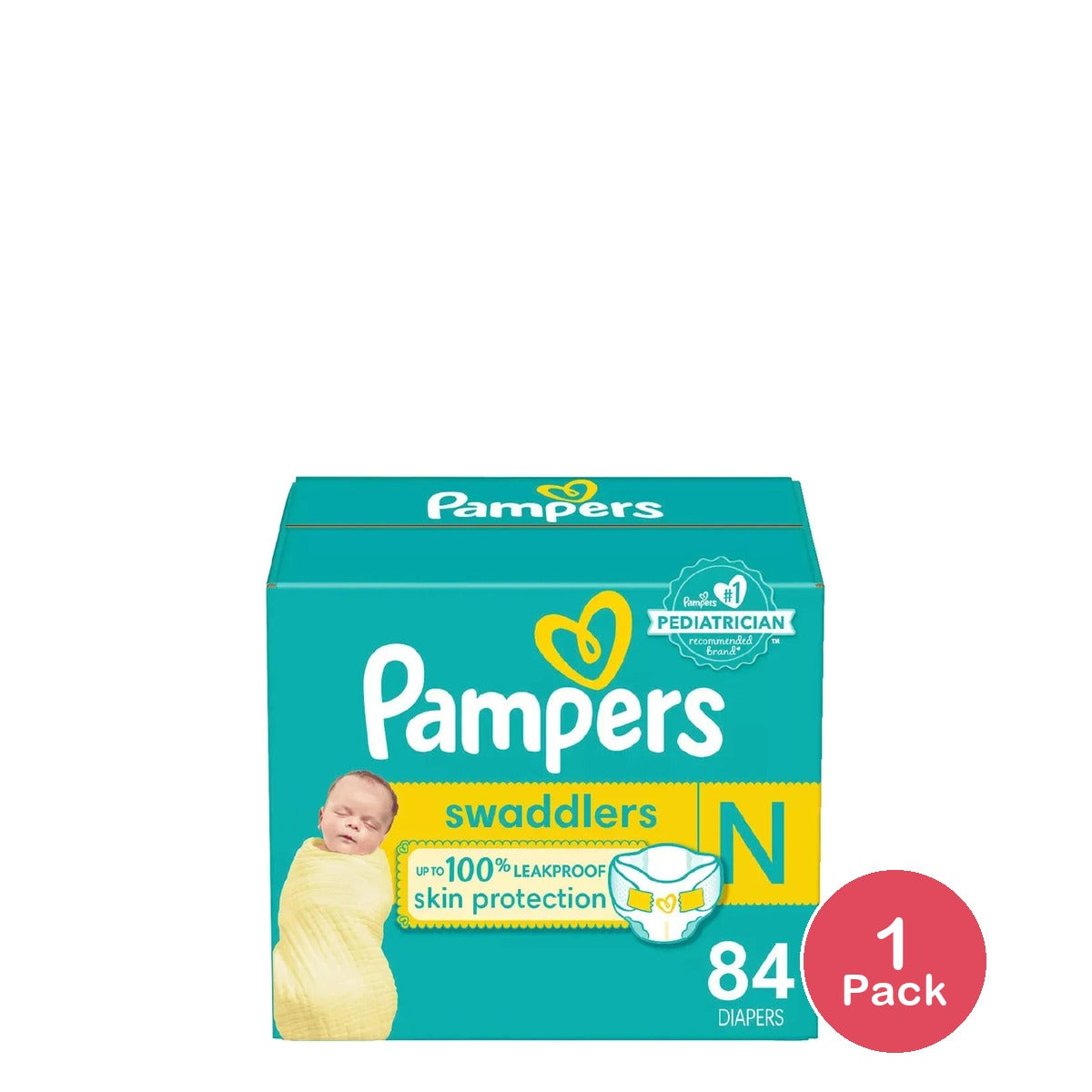 Pampers Swaddlers Newborn Diaper Size 0 66.4Oz (Pack of 1)