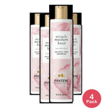 Pantene Nutrient Blends Miracle Moisture Boost Rose Water Shampoo for Dry Hair Sulfate Free Floral 9.6 Fl Oz (Pack of 4)