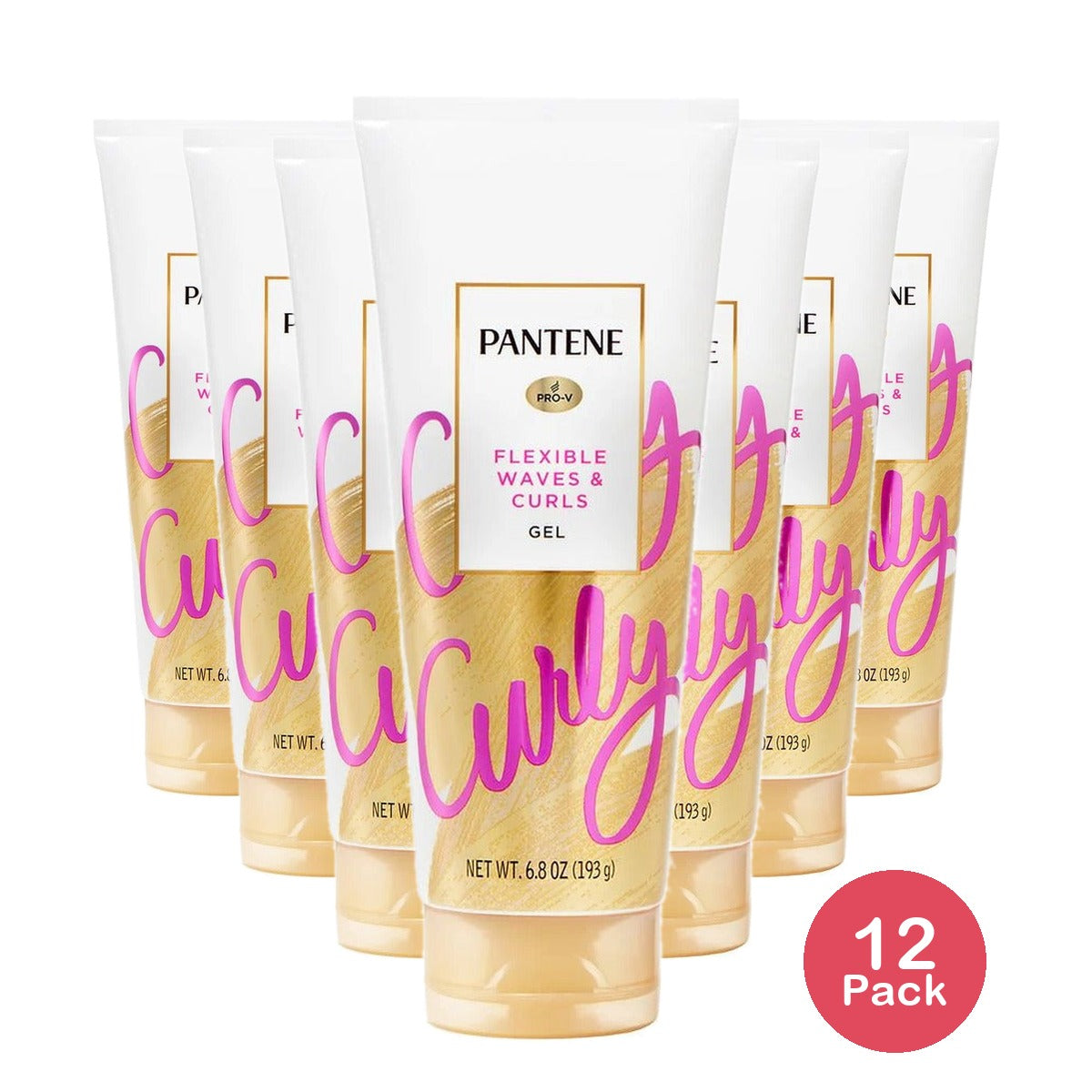 Pantene Pro-V Curl Sculpting Hair Gel 6.8 Oz (Pack of 12)