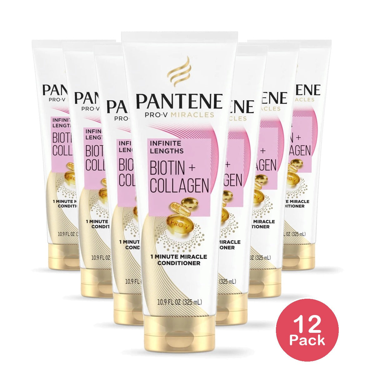 Pantene Pro-V Miracles Infinite Lengths Biotin + Collagen Conditioner - 10.9 fl Oz (Pack of 12)