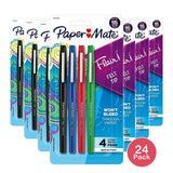 Paper Mate Flair Felt Pens Medium Point Assorted Ink 1.4oz (Pack of 24)