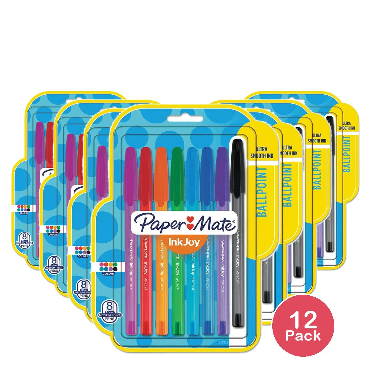 Paper Mate InkJoy Ballpoint Pens Medium Point Assorted Colors 2.4oz (Pack of 12)