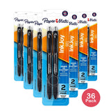 Paper Mate InkJoy Retractable Gel Pens Medium Point Black 2 Count 1.12oz (Pack of 36)