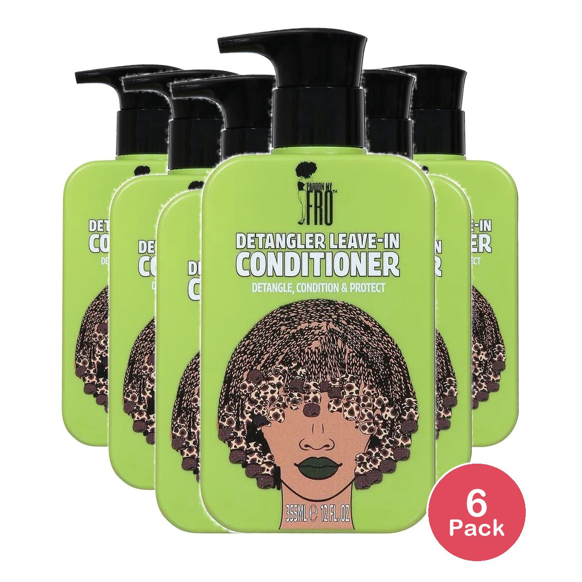 Pardon My Fro Detangling Leave-In Conditioner 12 Oz (Pack of 6)