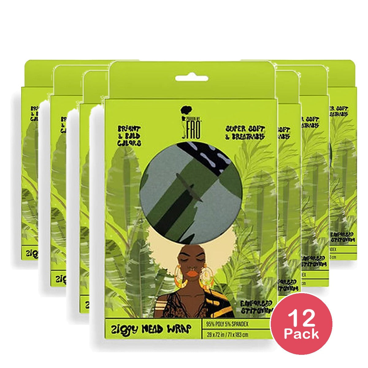 Pardon My Fro Hair Wrap Ziggy (Pack of 12)