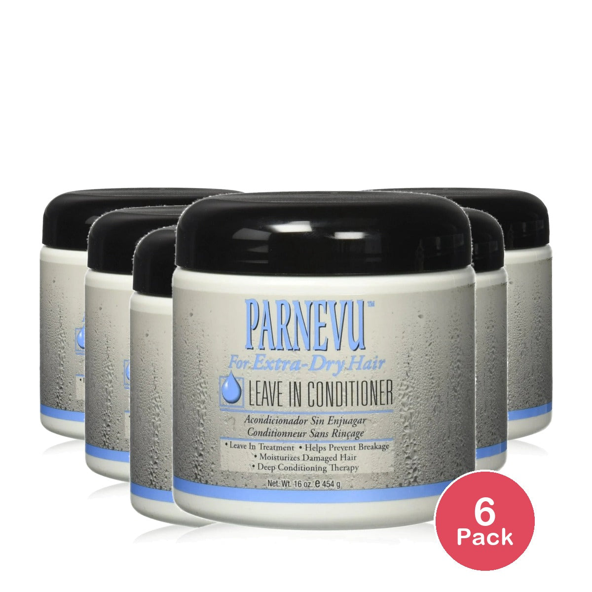 Parnevu Leave-In Conditioner For Extra Dry Hair (Pack of 6) 16 Oz