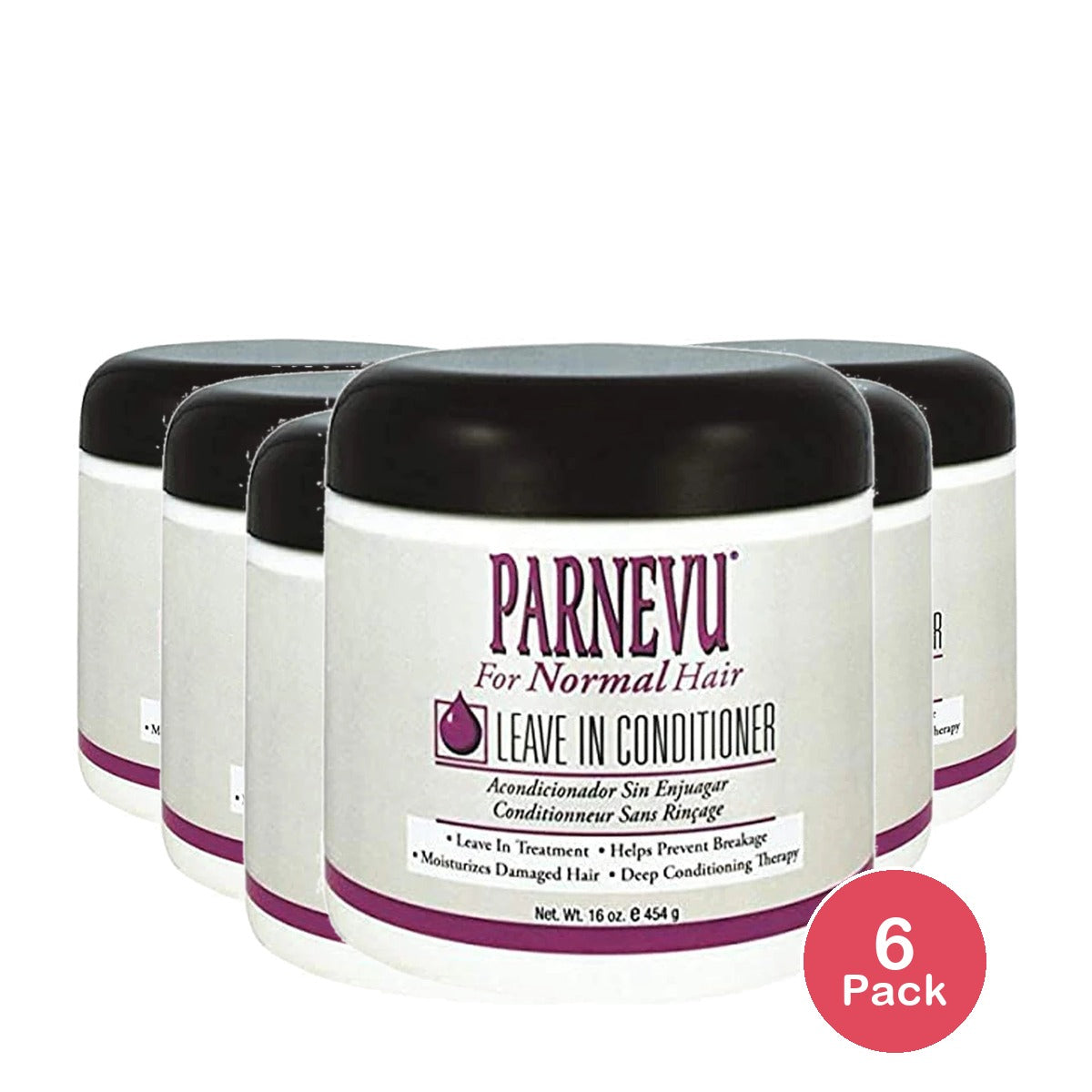 PARNEVU - Leave in Conditioner For Normal Hair 16 Oz (Pack of 6)