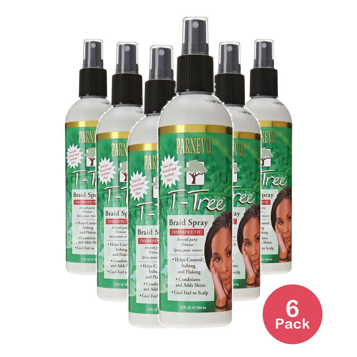 Parnevu T-Tree Braid Spray (Pack of 6) 12 Oz
