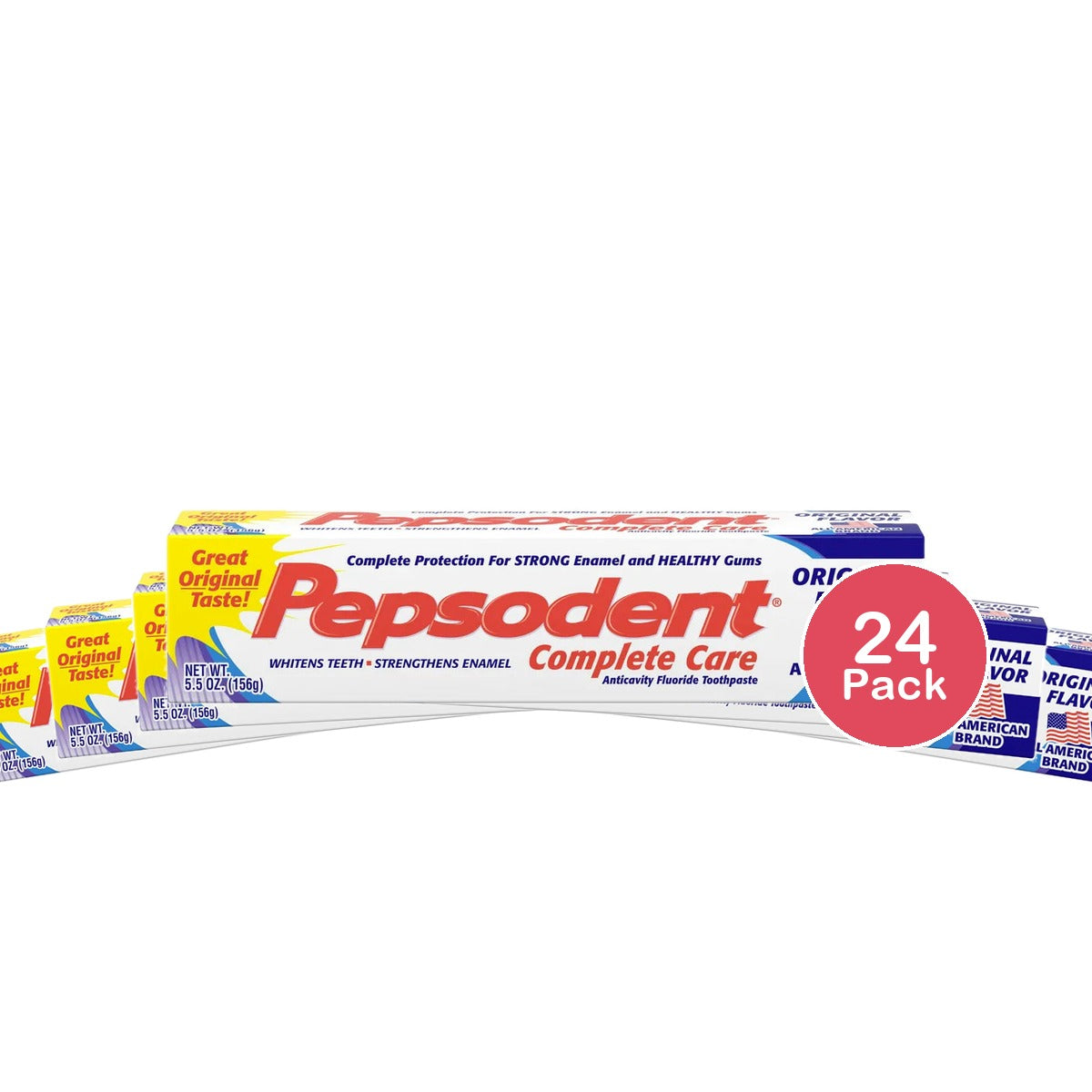 Pepsodent Complete Care Toothpaste Original Flavor 5.5Oz (Pack of 24)