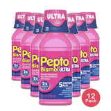 Pepto-Bismol Maximum Strength Liquid Relives Upset Stomach 8Oz (Pack of 12)