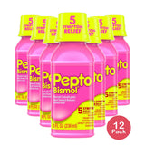 Pepto-Bismol Original Antidiarrheal Upset Stomach and Diarrhea Relief Liquid 8Oz (Pack of 12)