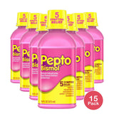 Pepto-Bismol Regular Strength Liquid For Antidiarrheal Upset Stomach Original16Oz (Pack of 12)