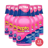 Pepto Bismol Ultra Liquid Upset Stomach &amp; Diarrhea Relief Over-the-Counter Med 4 Oz (Pack of 12)