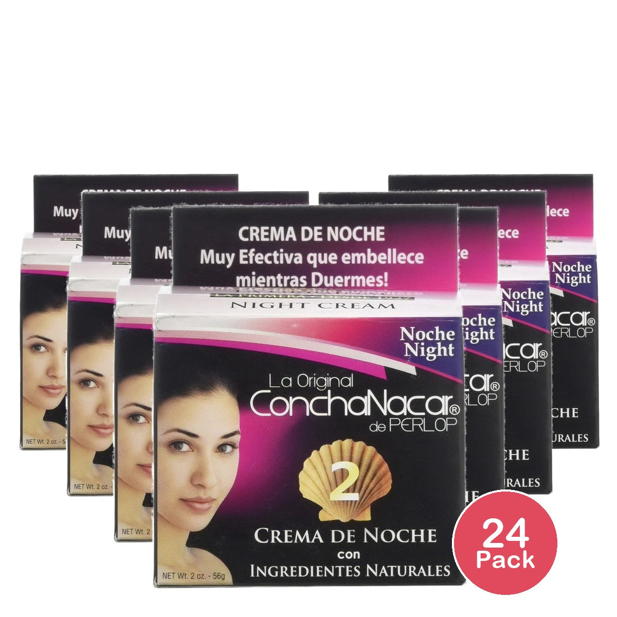 Perlop Concha Nacar Night Face Cream Anti- Aging 2 oz (Pack of 24)