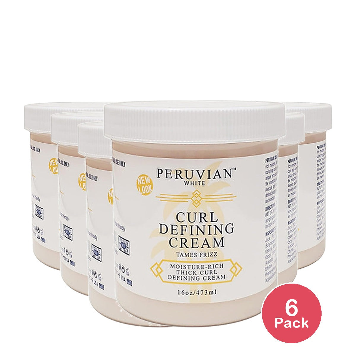 Peruvian White Curl Define Cream 16 Oz (Pack of 6)