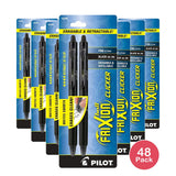 Pilot FriXion Clicker Erasable and Retractable Gel Ink Pens Fine Point 0.7 mm Black Ink 0.352oz (Pack of 48)