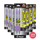 Pilot G2 Premium Gel Roller Pens Fine Point 0.7 mm Purple Ink 0.634oz (Pack of 144)