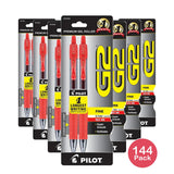 Pilot G2 Premium Gel Roller Pens Fine Point 0.7 mm Red Ink 0.634oz (Pack of 144)