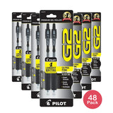 Pilot G2 Premium Retractable Gel Ink Pens Ultra Fine Point 0.38 mm Black Ink (Pack of 48)