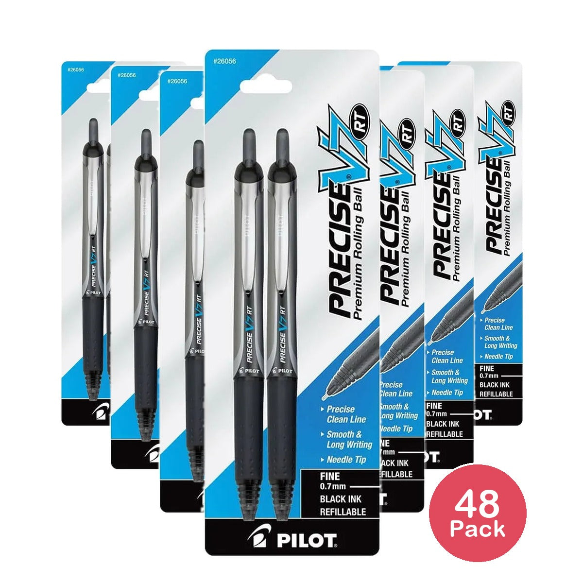 Pilot V7 Retractable Rolling Ball Pens2 Ea 0.635oz (Pack of 48)