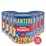 Planters Cocktail Peanuts Party Snacks 16Oz (Pack of 12)
