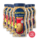 Planters Salted Dry Roasted Peanuts Party Snacks 16Oz (Pack of 12)