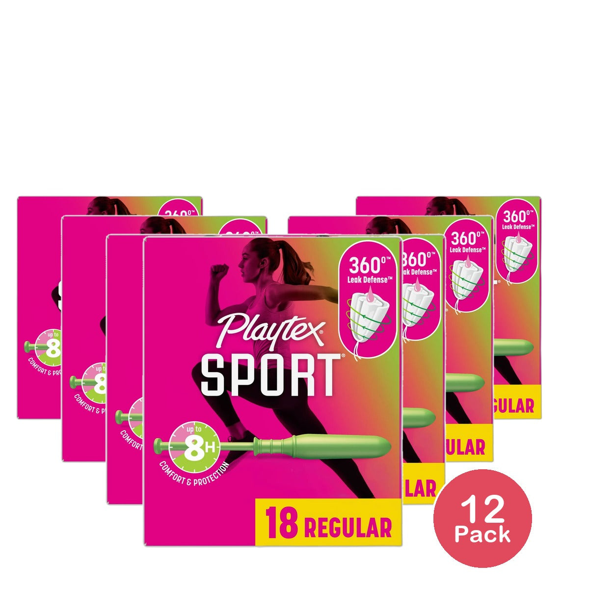 Playtex Regular Sport Tampons Unscented18 Ea 5.76oz (Pack of 12)