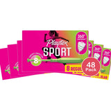 Playtex Sport Plastic Tampons Unscented, Regular - 8.0 ea (Pack of 48)
