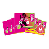 Playtex Sport Plastic Tampons Unscented Regular Absorbency - 36ct (Pack of 12)