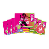 Playtex Sport Tampons Unscented Multi-Pack 12 Light 14 Regular and 6 Super 32 Count 8.11oz (Pack of 12)