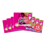 Playtex Sport Ultra Plastic Applicator Tampons Fragrance Free 10.88oz (Pack of 12)