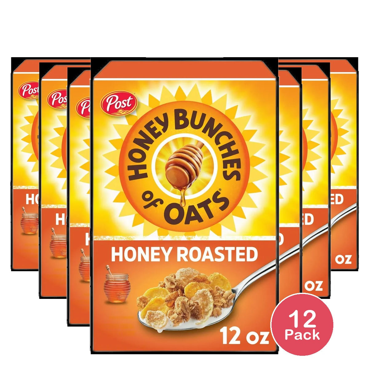 Post Honey Bunches of Oats Honey Roasted 12 oz (Pack of 12)