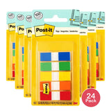 Post-it Flags Assorted Colors 1/2 x 1.75 In (Pack of 24)