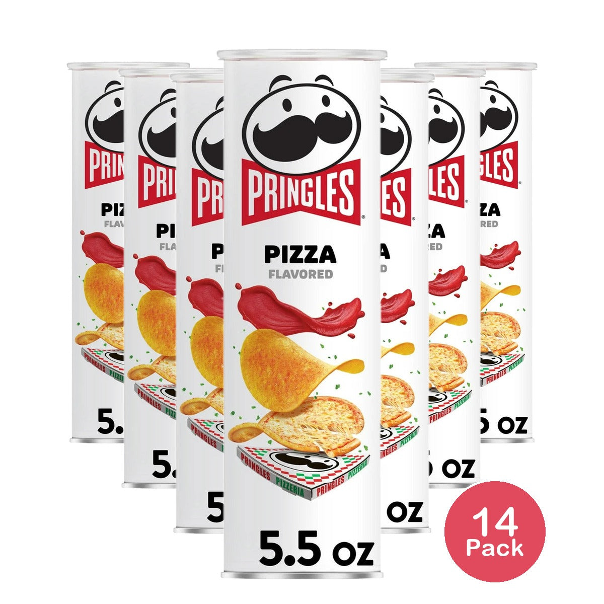 Pringles Pizza Potato Crisps Chips Lunch Snacks 5.5 Oz (Pack of 14)