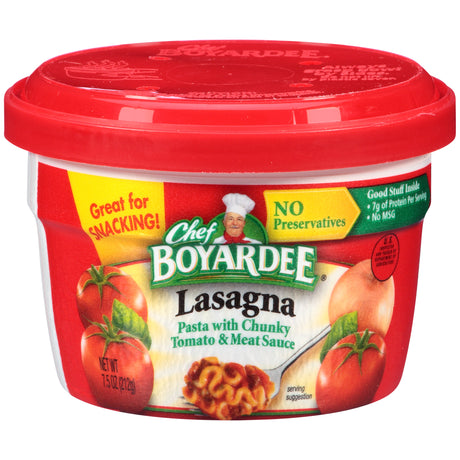 Chef Boyardee Microwaveable Lasagna 7.5 Oz (Pack of 12)