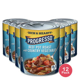 Progresso Rich and Hearty Beef Pot Roast with Country Vegetables Soup 18.5Oz (Pack of 12)