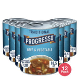 Progresso Traditional Beef & Vegetable Soup 19 Oz (Pack of 12)
