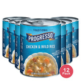 Progresso Traditional Chicken and Wild Rice Soups 19Oz (Pack of 12)