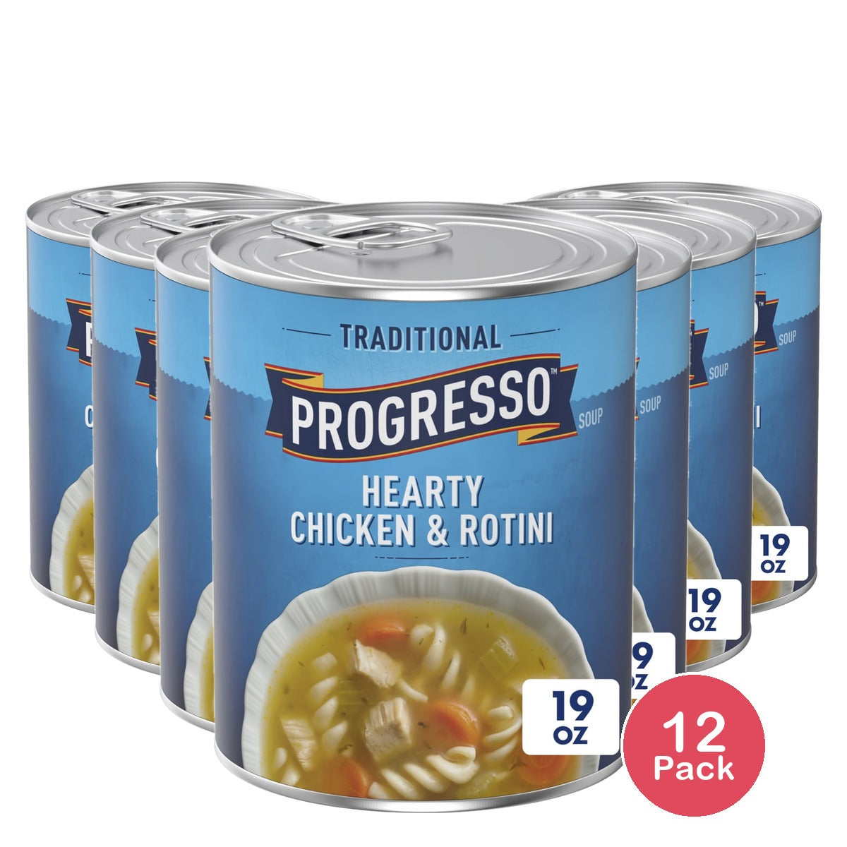 Progresso Traditional Hearty Chicken & Rotini Canned Soup 19 OZ (Pack of 12)