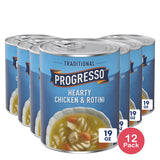 Progresso Traditional Hearty Chicken & Rotini Canned Soup 19 OZ (Pack of 12)