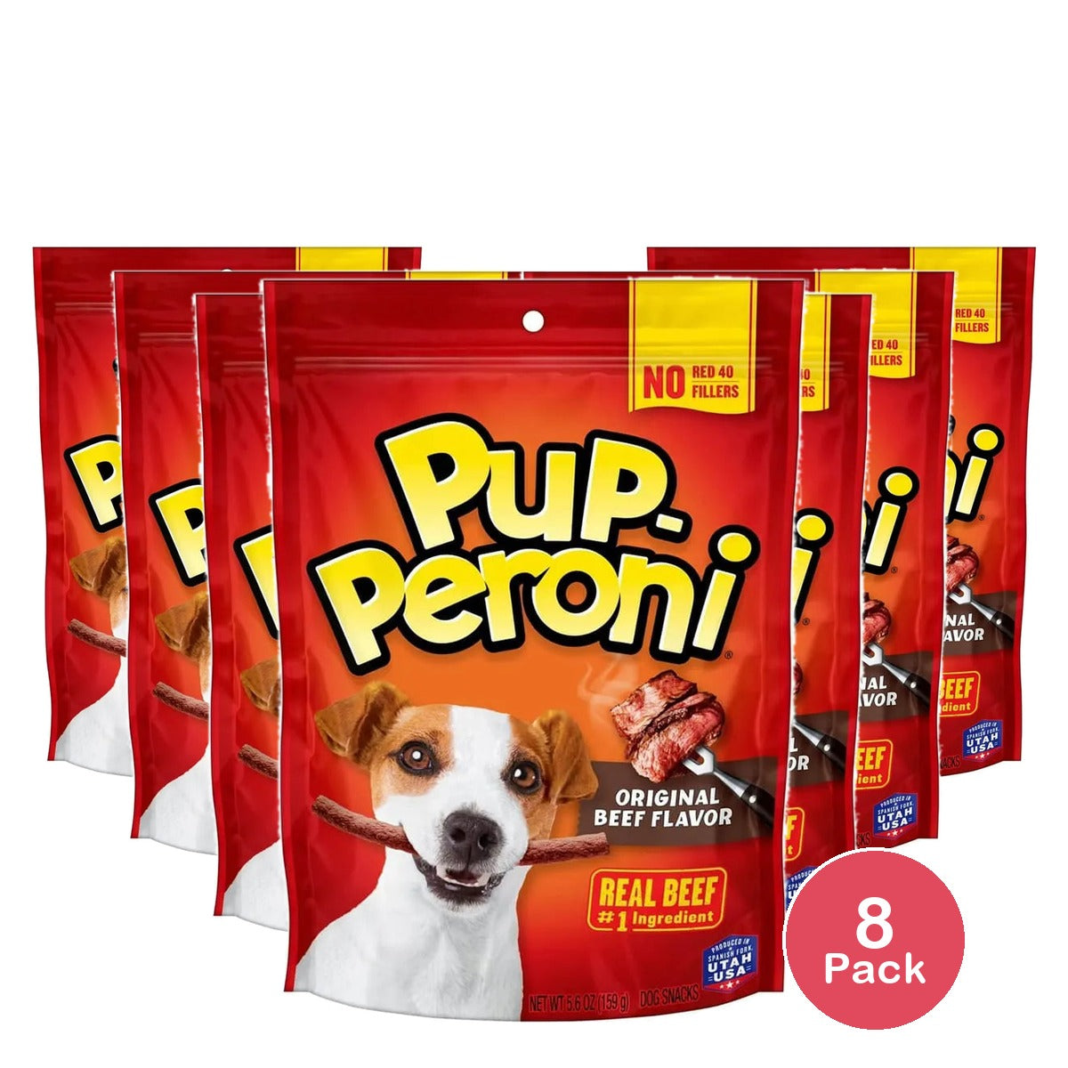 Pup-Peroni Original Beef Flavor Dog Treats 5.6Oz (Pack of 8)