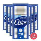 Q-Tips Cotton Swabs 750 Count 12.8oz (Pack of 12)