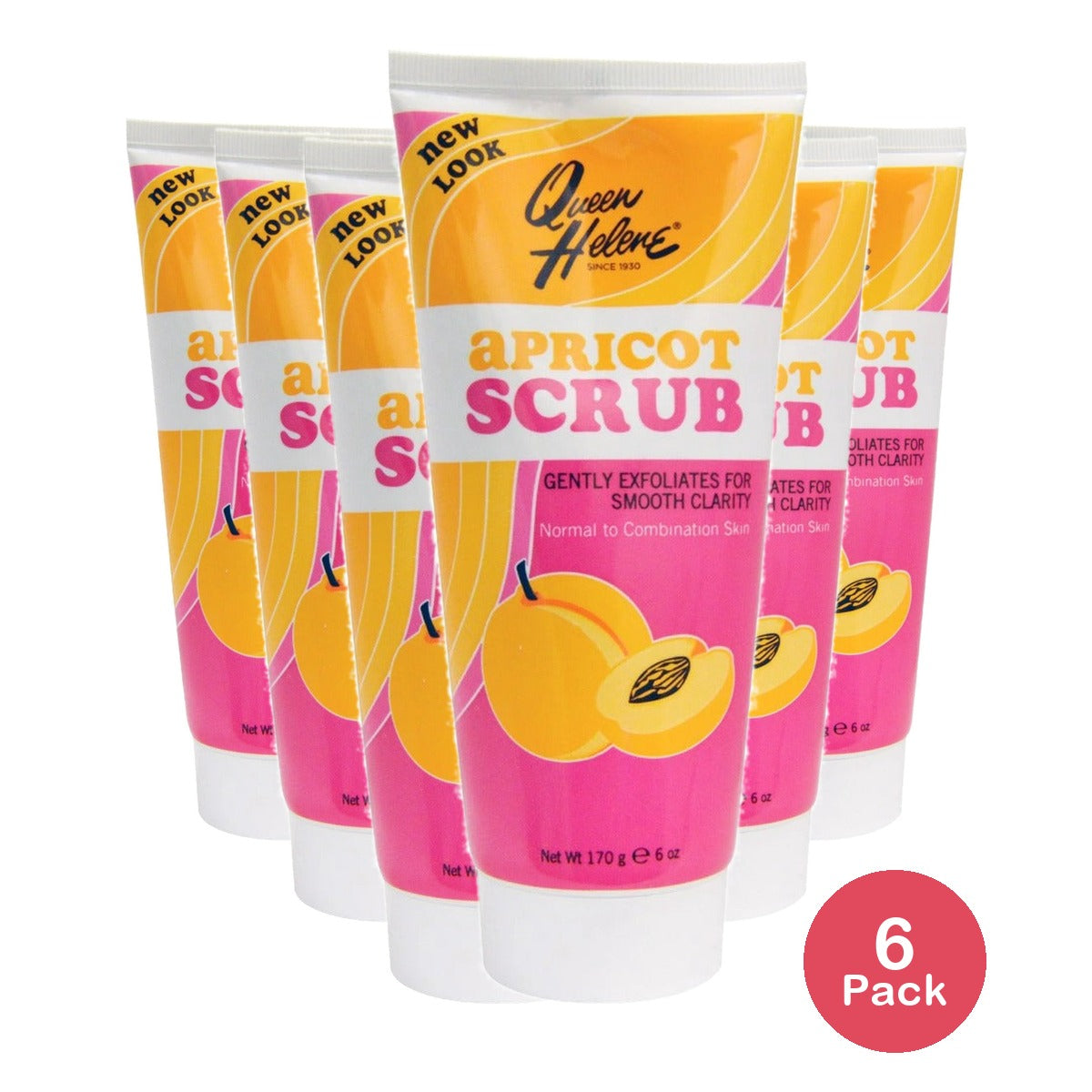 Queen Helene Apricot Facial Scrub 6 Oz (Pack of 6)