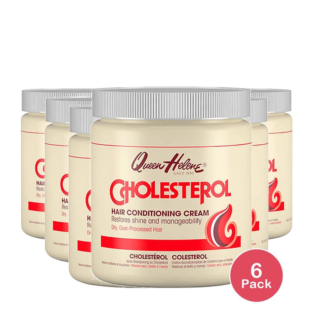 Queen Helene Cholesterol Hair Conditioning Cream 5 Lb (Pack of 6)