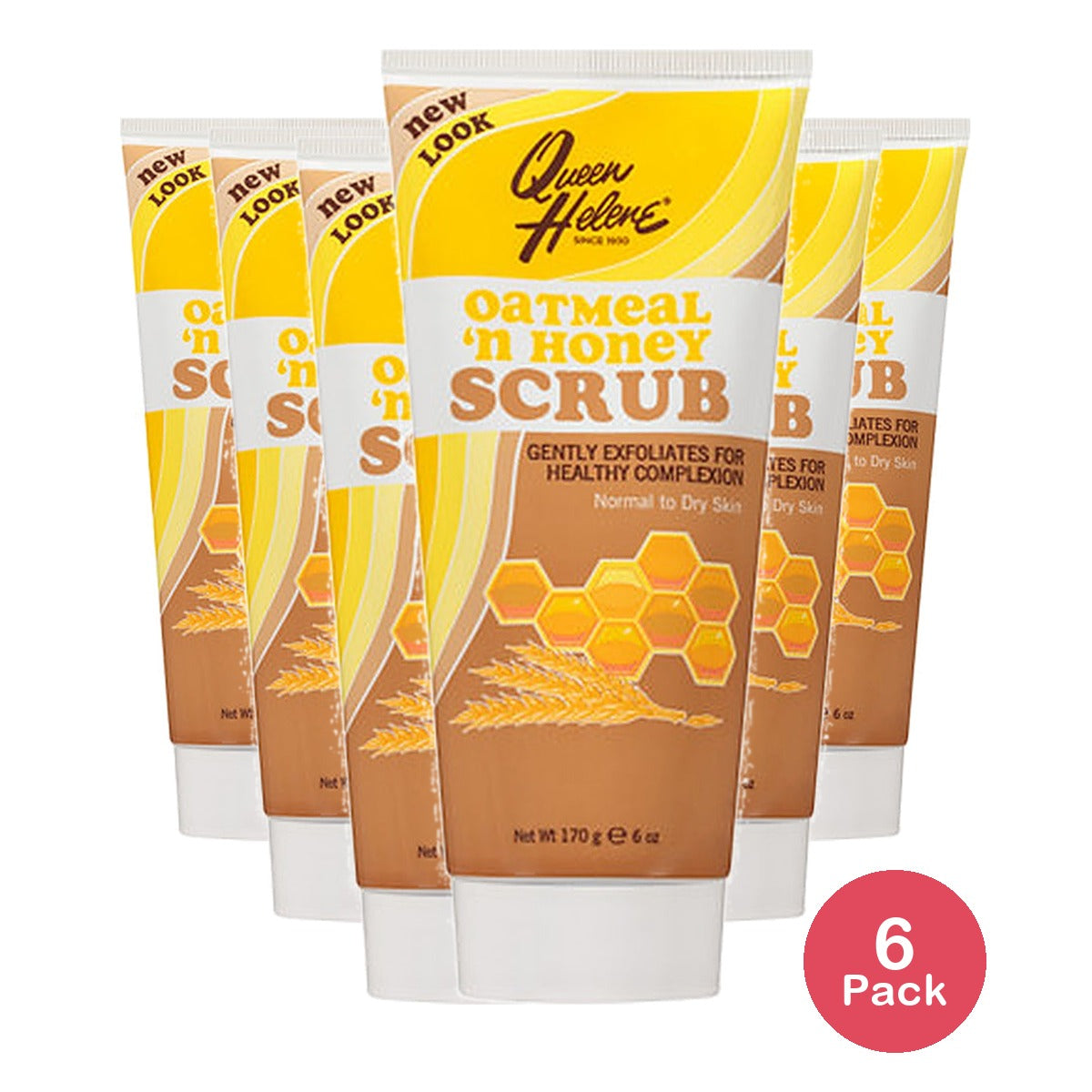 Queen Helene Oatmeal & Honey Scrub 6 Oz (Pack of 6)