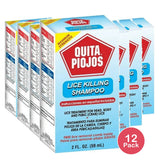 Quita Piojos Head Lice Treatment Lice Shampoo for Kids & Adults 2 fl Oz (Pack of 12)