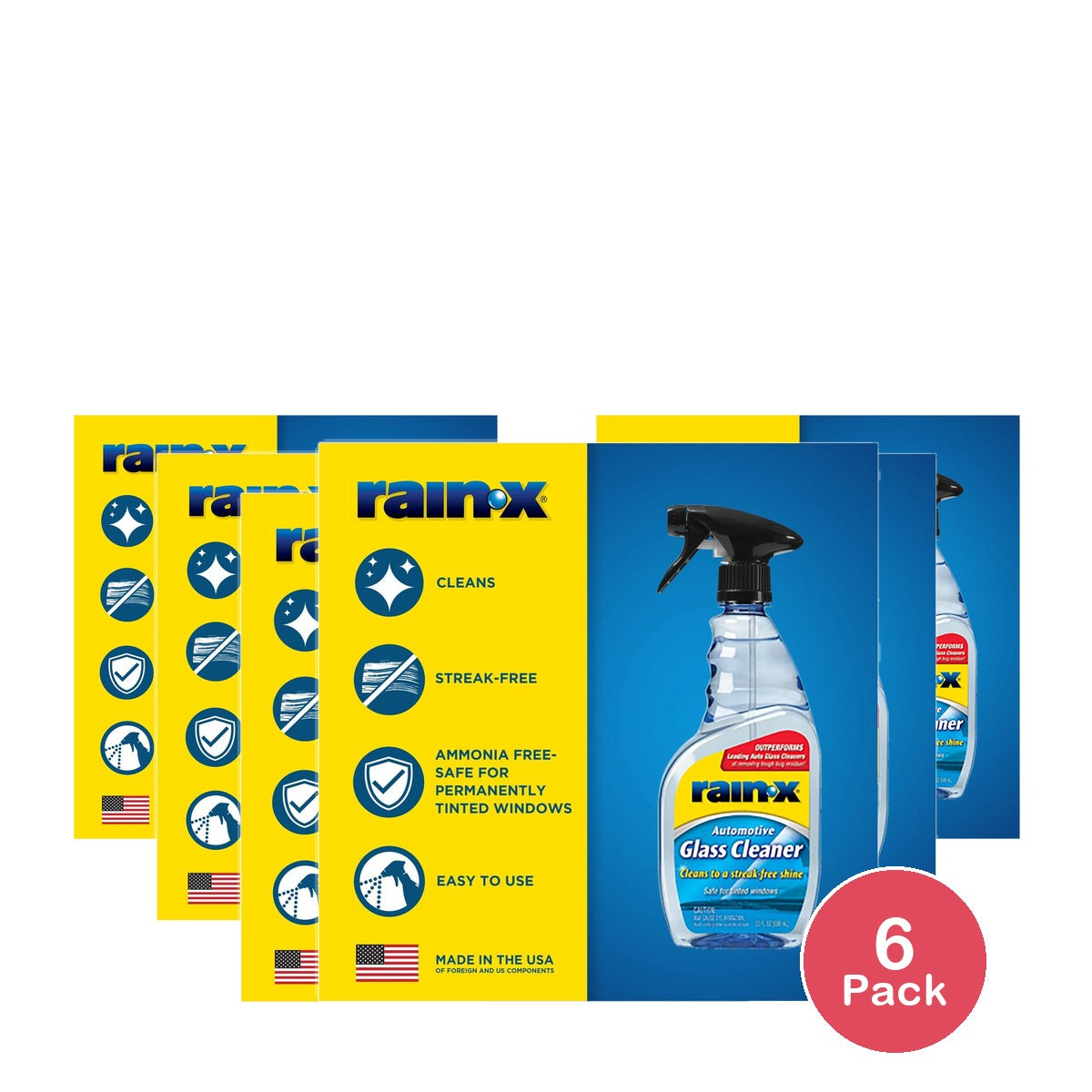 Rain-X Glass Cleaner 23 Oz (Pack of 6)