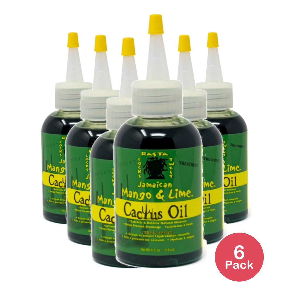 Rasta Imposta Jamaican Mango Lime Cactus Oil 4 Oz (Pack of 6)